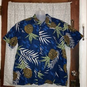 Hurley Blue Pineapple Print Casual Shirt